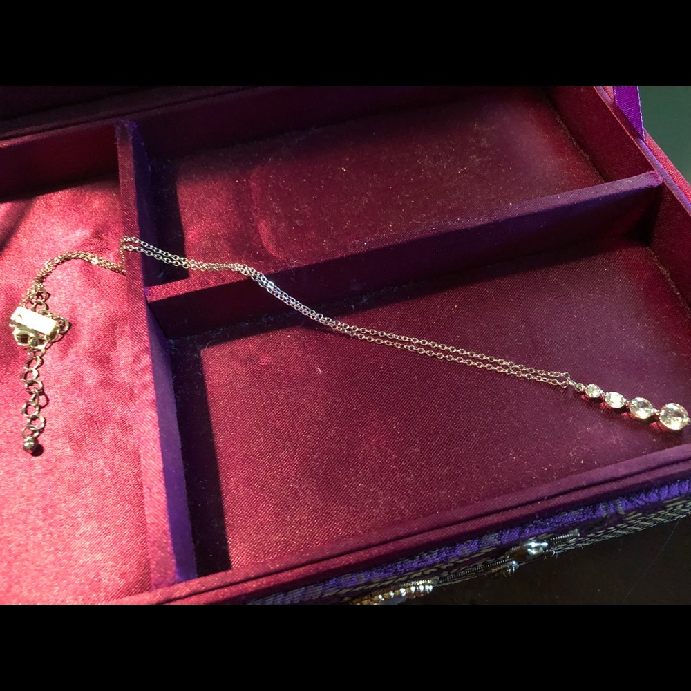 INC CUBIC Z NECKLACE  10 -11 1/2 in w /extender